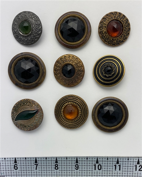Glass in Metal/Jewel Buttons
