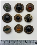Glass in Metal/Jewel Buttons