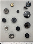 Black Glass Buttons