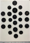 Black Glass Buttons