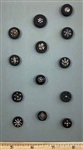 Black Glass Buttons