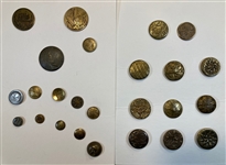 Very Old Brass Buttons