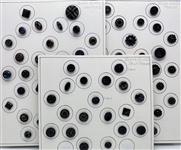 Black Glass Buttons