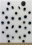 Black Glass Buttons