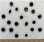 Black Glass Buttons