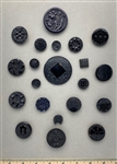 Black Glass Buttons