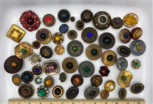 Glass in Metal Buttons