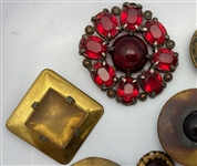 Glass in Metal Buttons