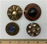 Glass in Metal Buttons