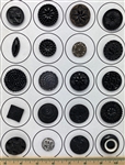 Black Glass Buttons