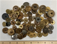 Plain Faced Metal Buttons
