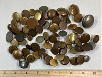 Plain Faced Metal Buttons