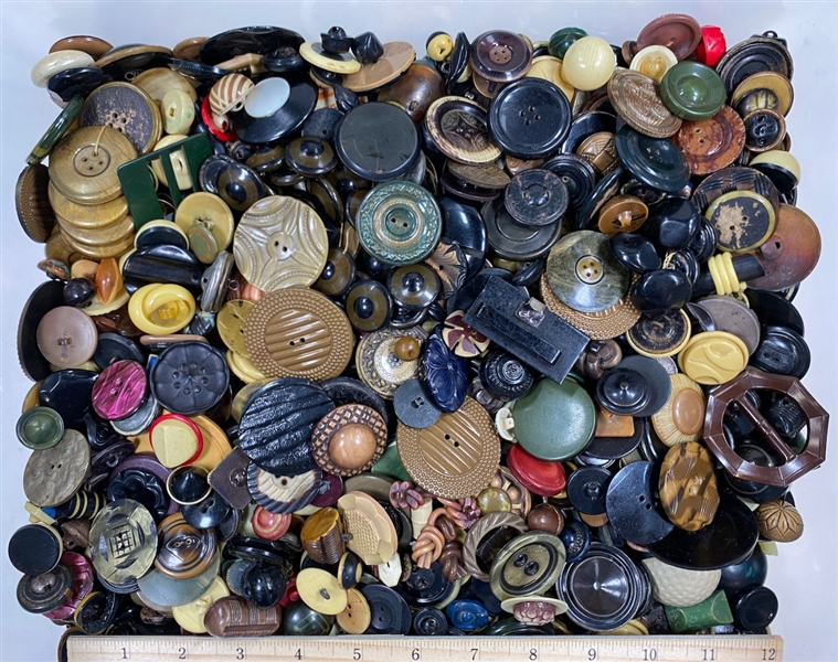 Box of Celluloid Buttons