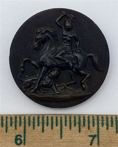 Large Horn Pictorial Button