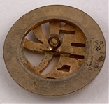 Unusual Jeweled Button with  Enamel border