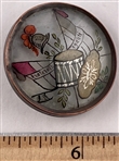 French Revolution Reverse Painted Glass Button